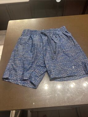 ZYIA Men's Navy Patterned Athletic Shorts